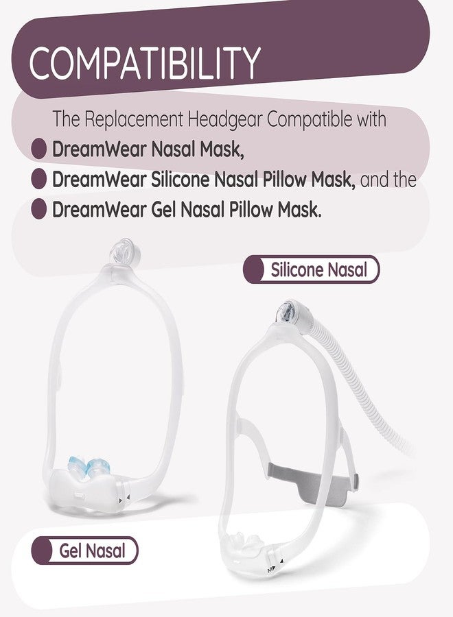 Ximoon Replacement Headband with Arm for DreamWear Headgear Compatible with DreamWear Nasal Pillow Masks - Image 2
